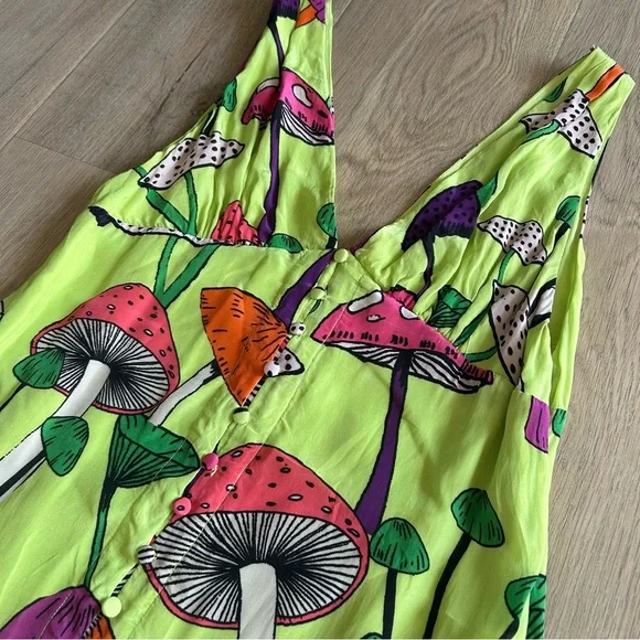 FARM Rio Lime Mushrooms Midi Dress - Picture 4 of 8